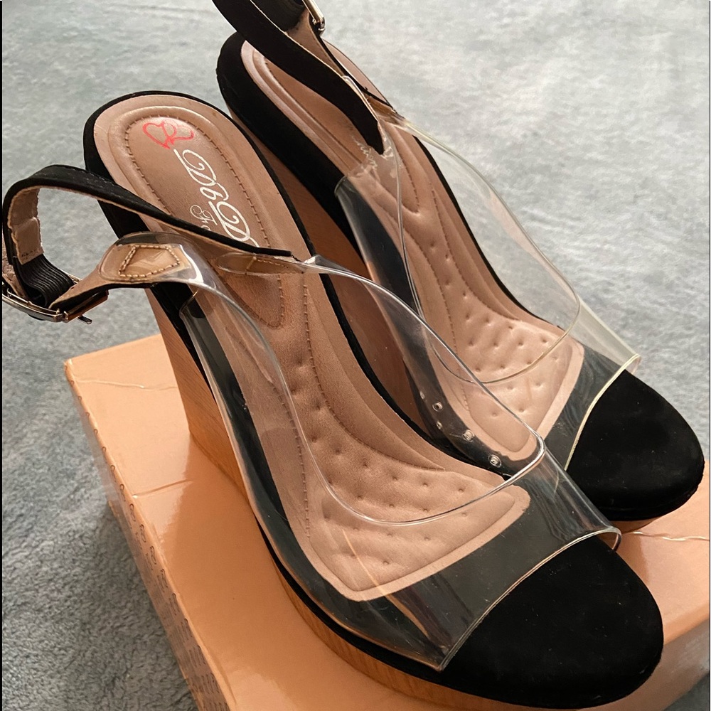 DbDk Clear Wedge Heels